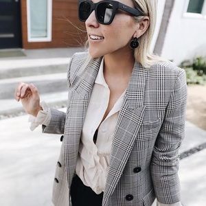 Zara Wool Houndstooth Blazer size Small